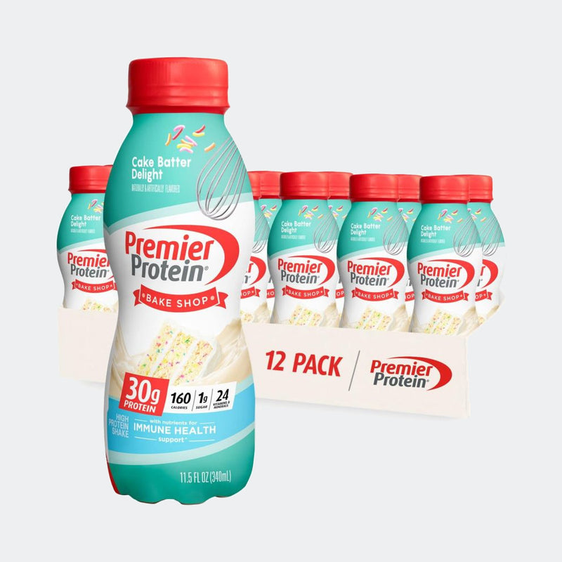 Premier Protein Shake 11.5oz (Pack of 12) - 30g Protein, 1g Sugar, 24 Vitamins & Minerals, Nutrients to Support Immune Health