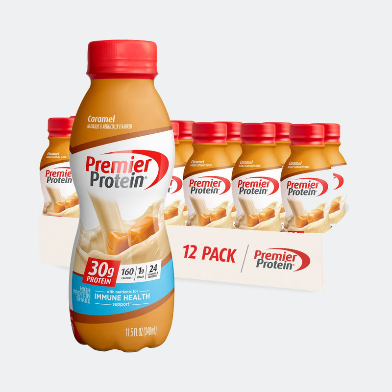 Premier Protein Shake 11.5oz (Pack of 12) - 30g Protein, 1g Sugar, 24 Vitamins & Minerals, Nutrients to Support Immune Health