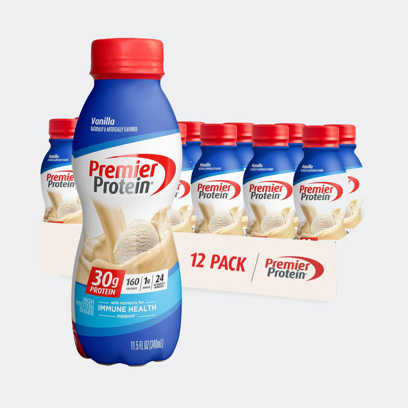 Premier Protein Shake 11.5oz (Pack of 12) - 30g Protein, 1g Sugar, 24 Vitamins & Minerals, Nutrients to Support Immune Health