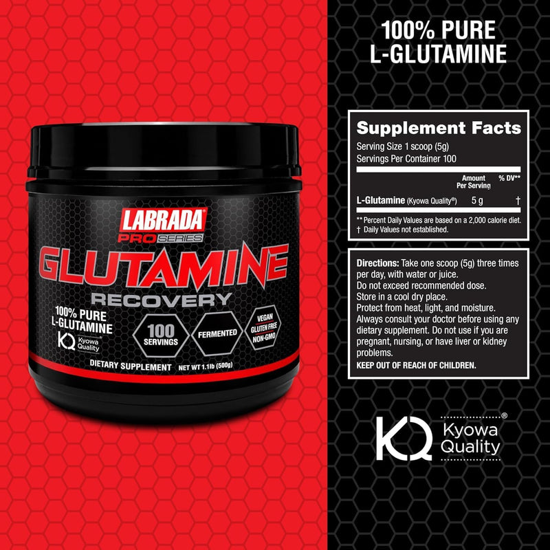Labrada Pro Series Glutamine Recovery Unflavoured 100 Servings, 1.1lb