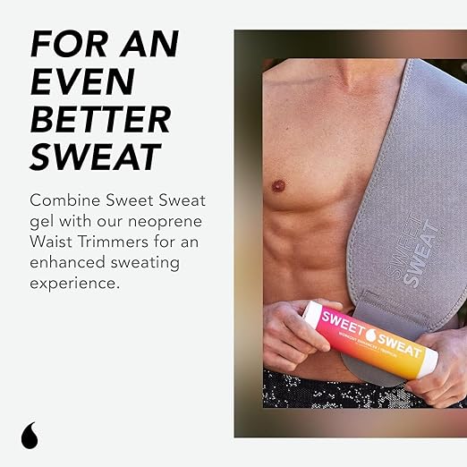 Sports Research Sweet Sweat Waist Trimmer 'Pro Series' Belt with Adjustable Velcro Straps for Men & Women