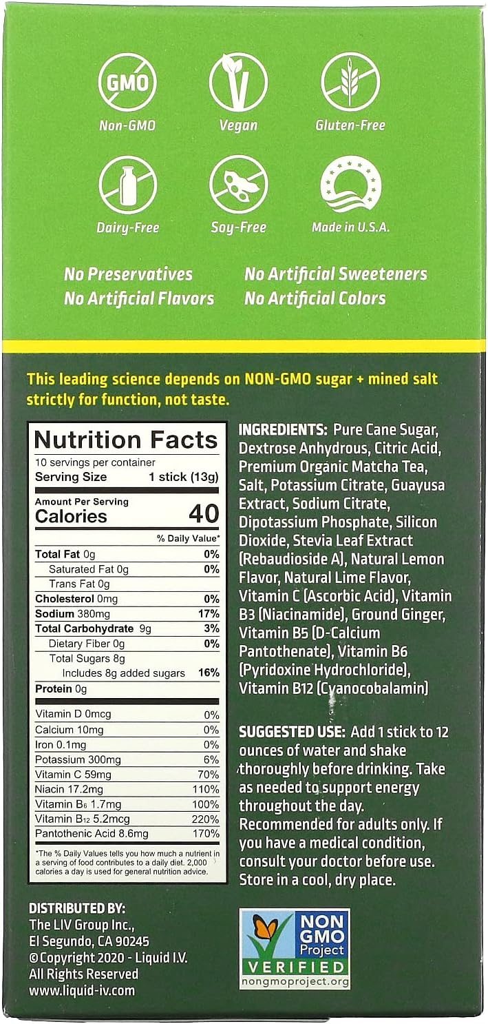 Liquid IV Energy Multiplier 0.56oz, 10serving, Lemon Ginger