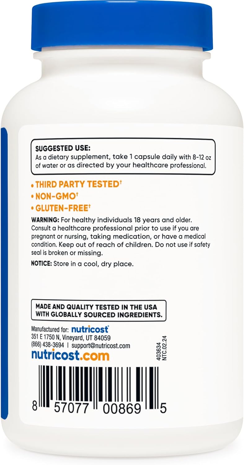 Nutricost Vitamin K2 (MK4) 240 Capsules - Gluten Free and Non-GMO