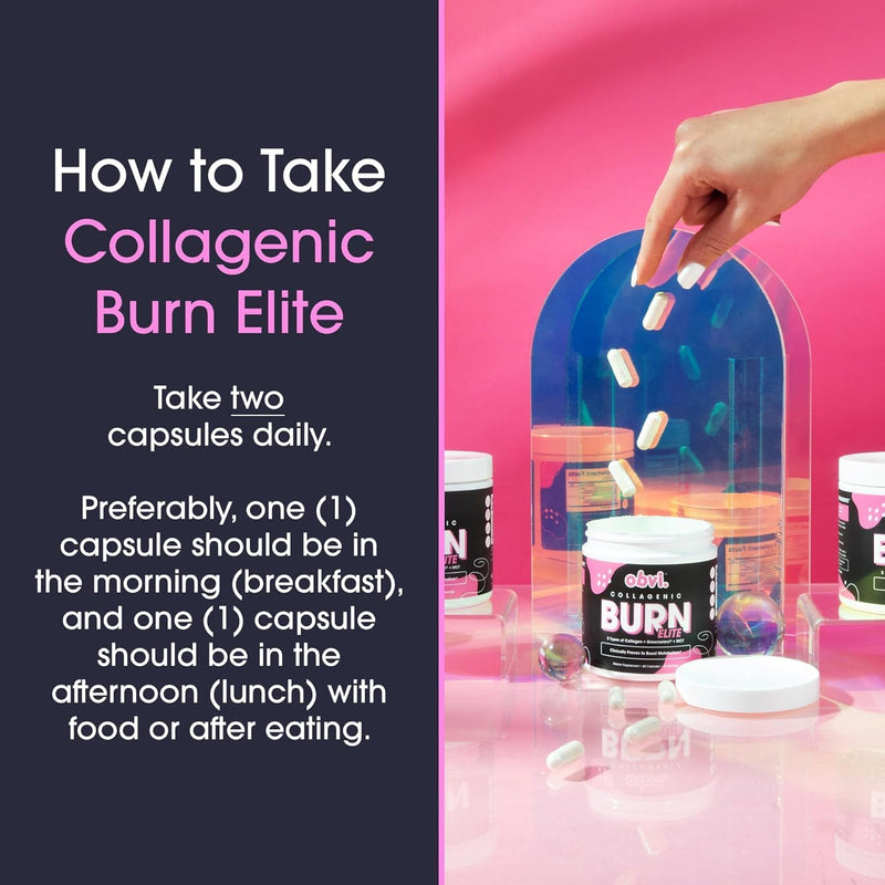 Obvi Collagenic Burn Elite - Thermogenic Fat Burner Supplement for Weight Loss, 60 Capsules