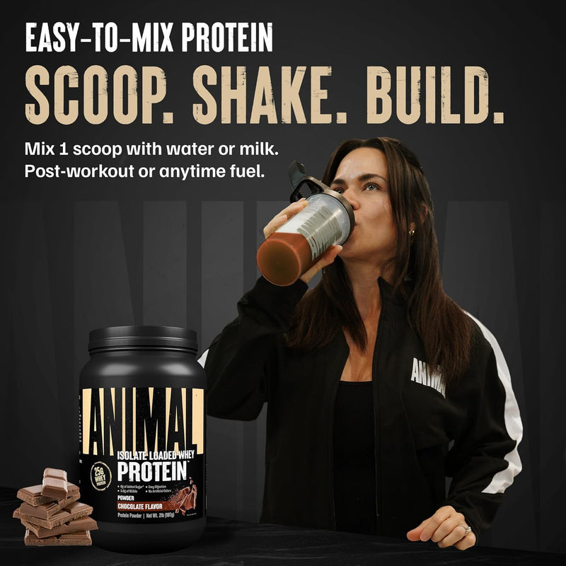 Universal Nutrition Animal Whey Isolate Protein Powder, 2lb