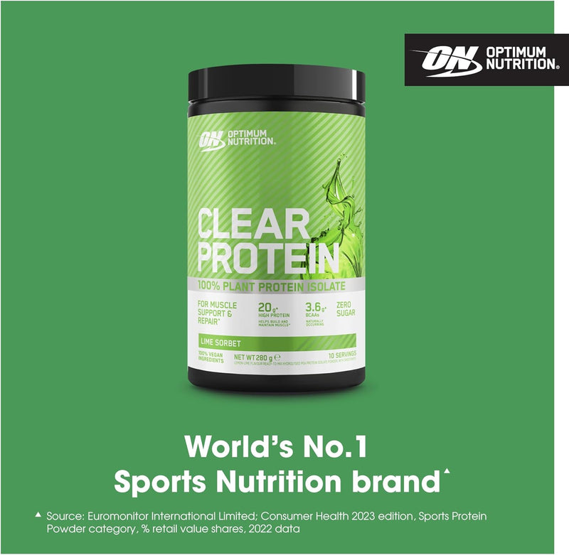 Optimum Nutrition Clear Protein 100% Plant Protein Isolate 280g - Lime Sorbet