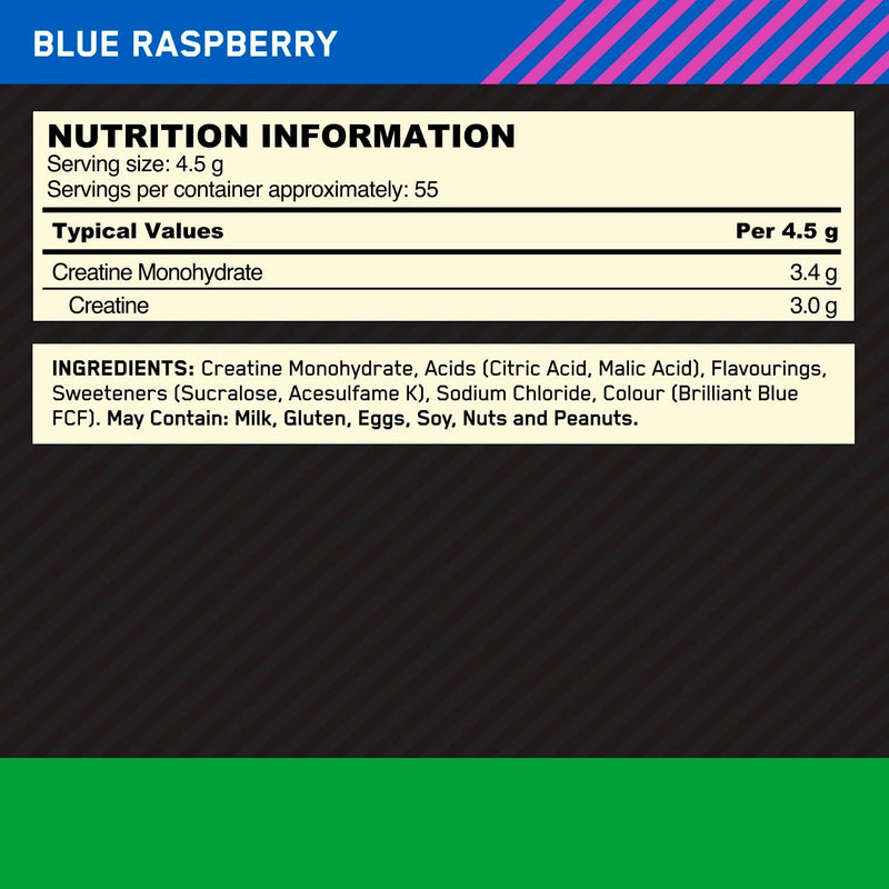 Optimum Nutrition Micronised Creatine Powder 247.5g - 3g creatine monohydrate per serving, muscle support for high intensity training