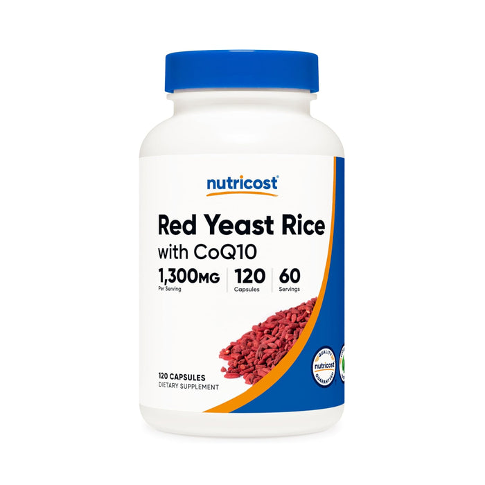 Nutricost Red Yeast Rice with CoQ10 1300mg, 120 Capsules - Non-GMO, Gluten Free