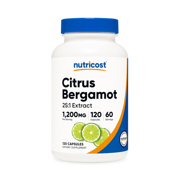 Nutricost Citrus Bergamot Capsules 1,200mg, 120 Capsules - 25:1 Bergamot Extract, Gluten Free, Vegan & Non-GMO