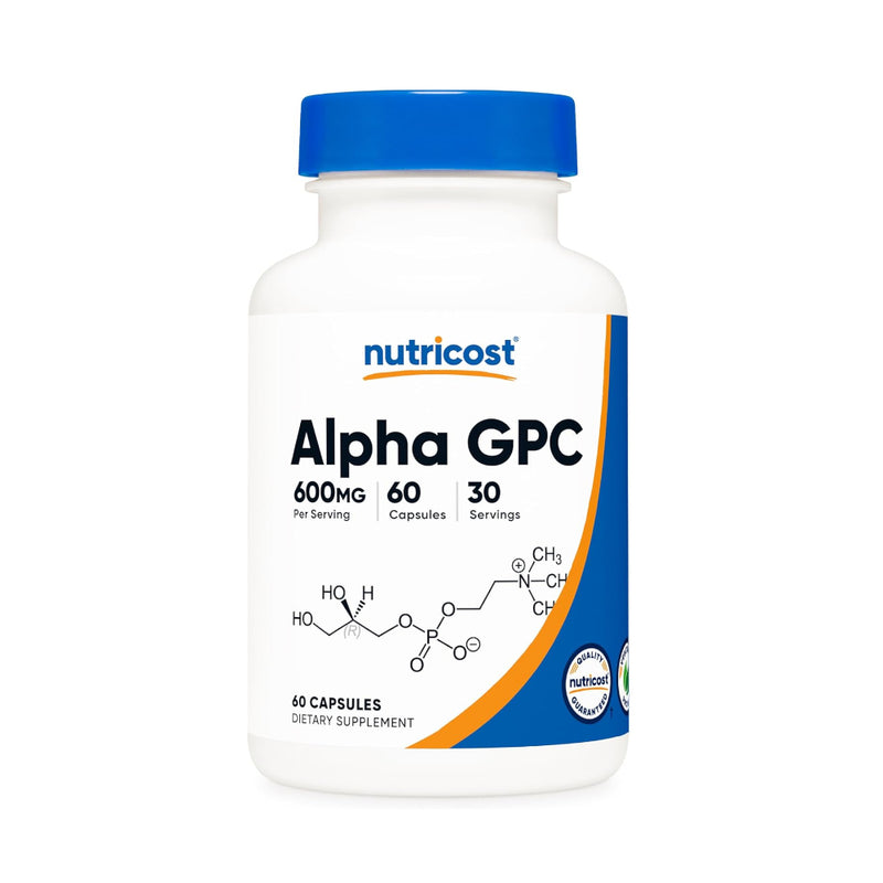 Nutricost Alpha GPC 600mg Capsules - Non-GMO and Gluten Free -  300mg Per Capsule