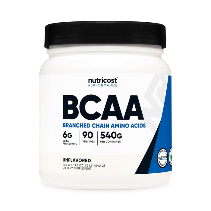 Nutricost BCAA Powder 90 Servings, Unflavoured - Branched Chain Amino Acids