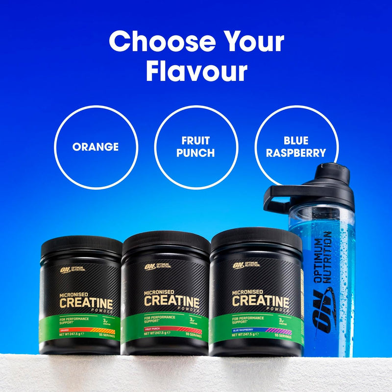 Optimum Nutrition Micronised Creatine Powder 247.5g - 3g creatine monohydrate per serving, muscle support for high intensity training