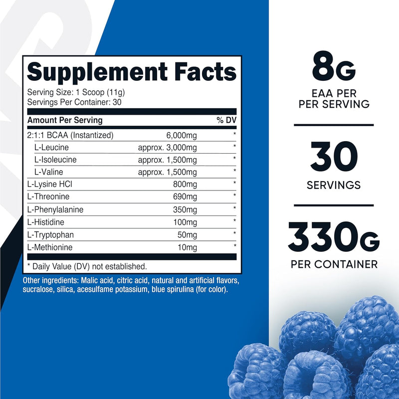 Nutricost EAA Powder 30 Servings - Essential Amino Acids - Non-GMO, Gluten Free, Vegetarian Friendly