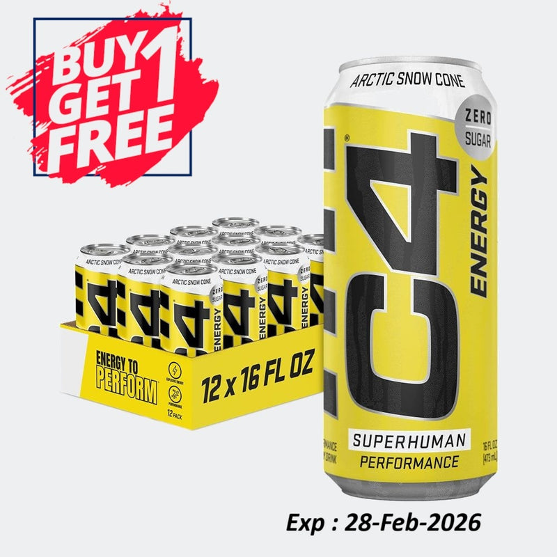 Cellucor C4 Carbonated Zero Sugar Pre Workout Energy Drink 16 Fl oz - Pack of 12