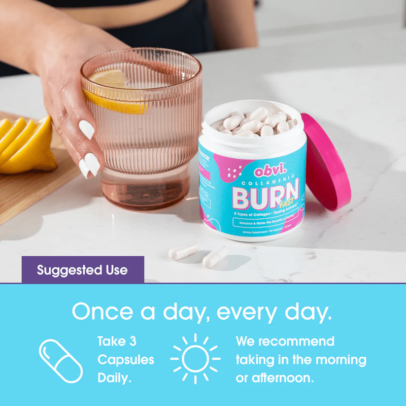 Obvi Collagenic Burn Fast Collagen Peptides Infused Fat Burner, 90 Capsules