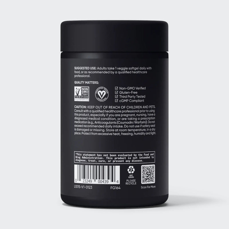 Sports Research Plant based Vitamin K2 With Organic Coconut Oil 100 mcg 60 Softgels