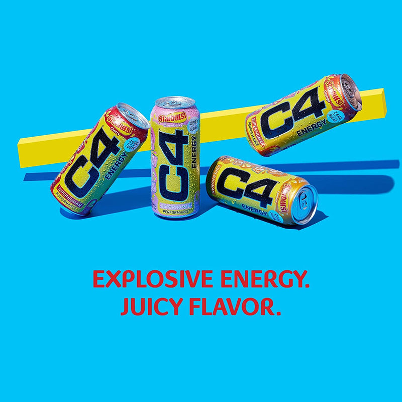 Cellucor C4 Carbonated Zero Sugar Pre Workout Energy Drink 16 Fl oz - Pack of 12