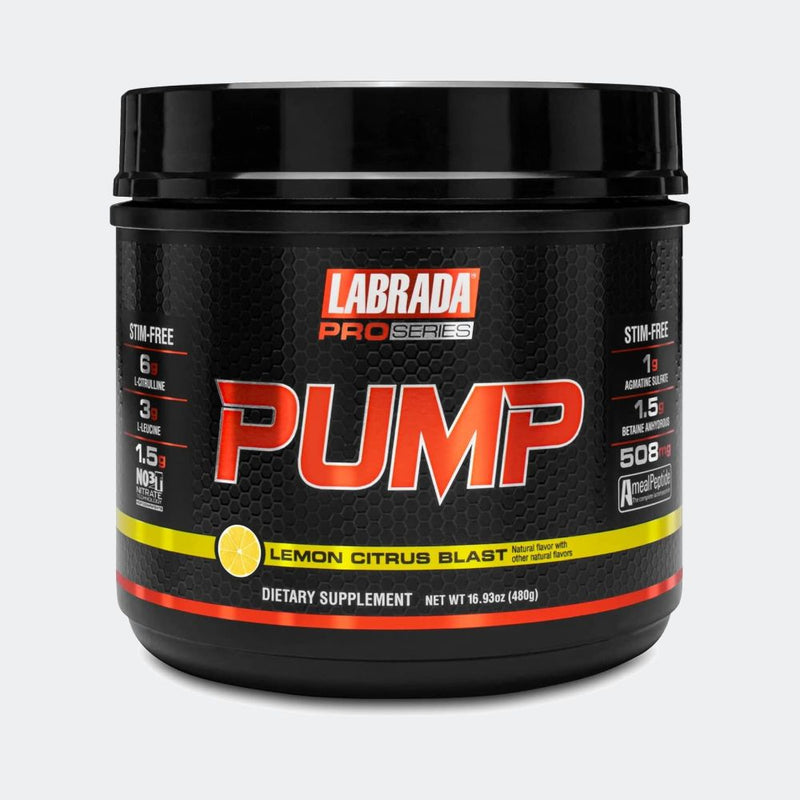 Labrada Pro-Series PUMP 480g Stim-Free Pre-Workout Supplement Powder