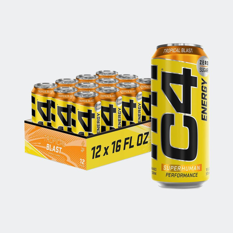 Cellucor C4 Carbonated Zero Sugar Pre Workout Energy Drink 16 Fl oz - Pack of 12