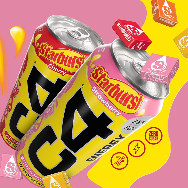 Cellucor C4 Carbonated Zero Sugar Pre Workout Energy Drink 16 Fl oz - Pack of 12