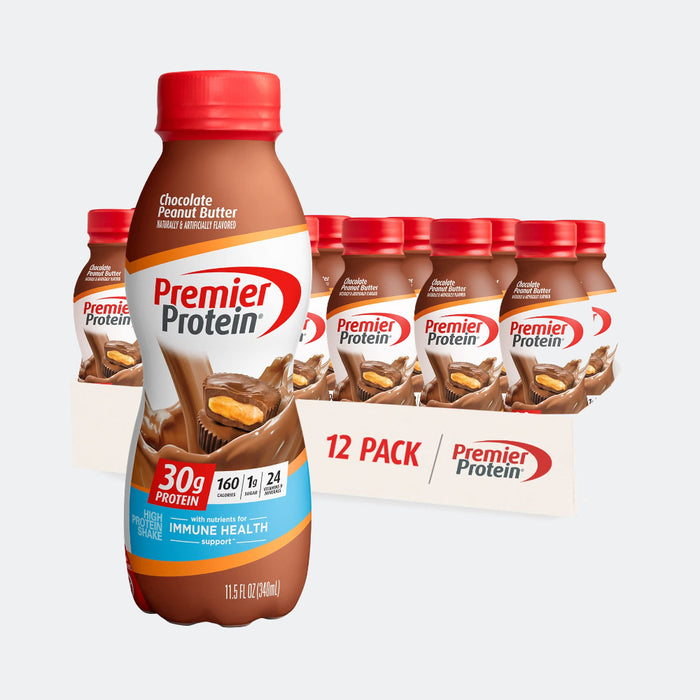 Premier Protein Shake 11.5oz (Pack of 12) - 30g Protein, 1g Sugar, 24 Vitamins & Minerals, Nutrients to Support Immune Health