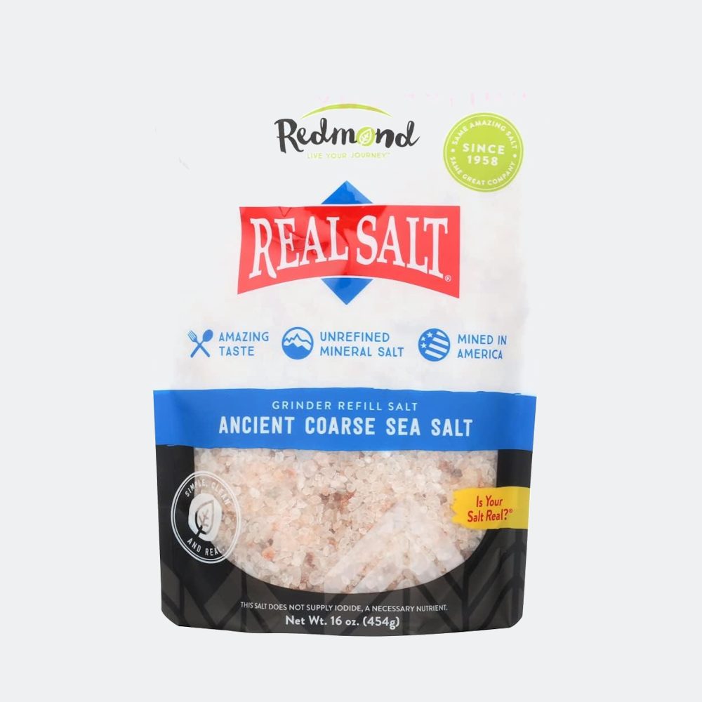Redmond Real Salt - Ancient Coarse Sea Salt Grinder Refill Pouch 16 Oz