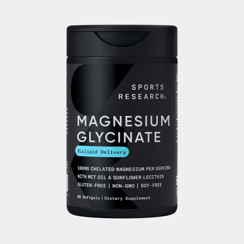 Sports Research Magnesium Glycinate - Suports Restful Sleep & Enzymatic Processes