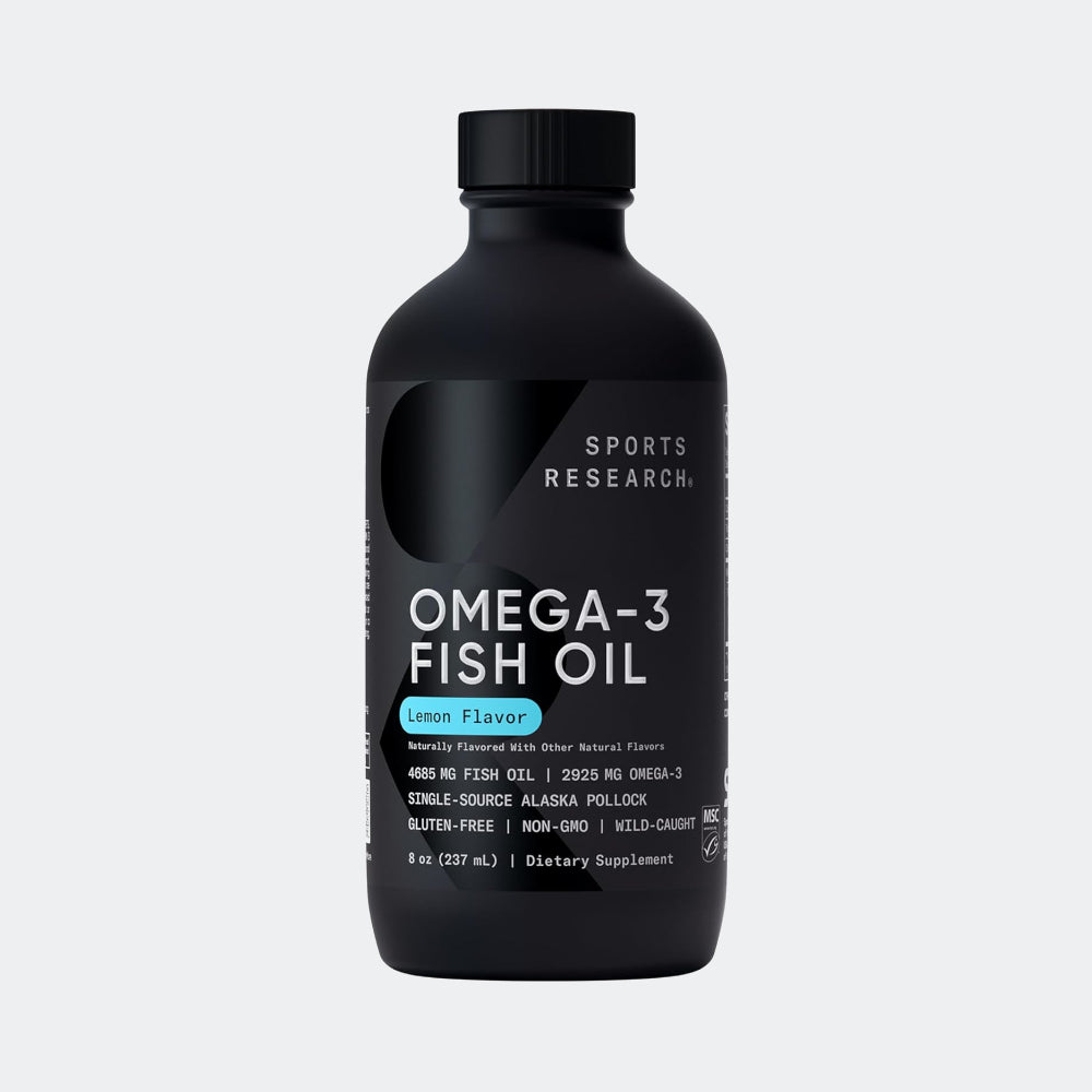 Sports Research Omega-3 Fish Oil 4685mg, 8oz - Natural Lemon Flavour