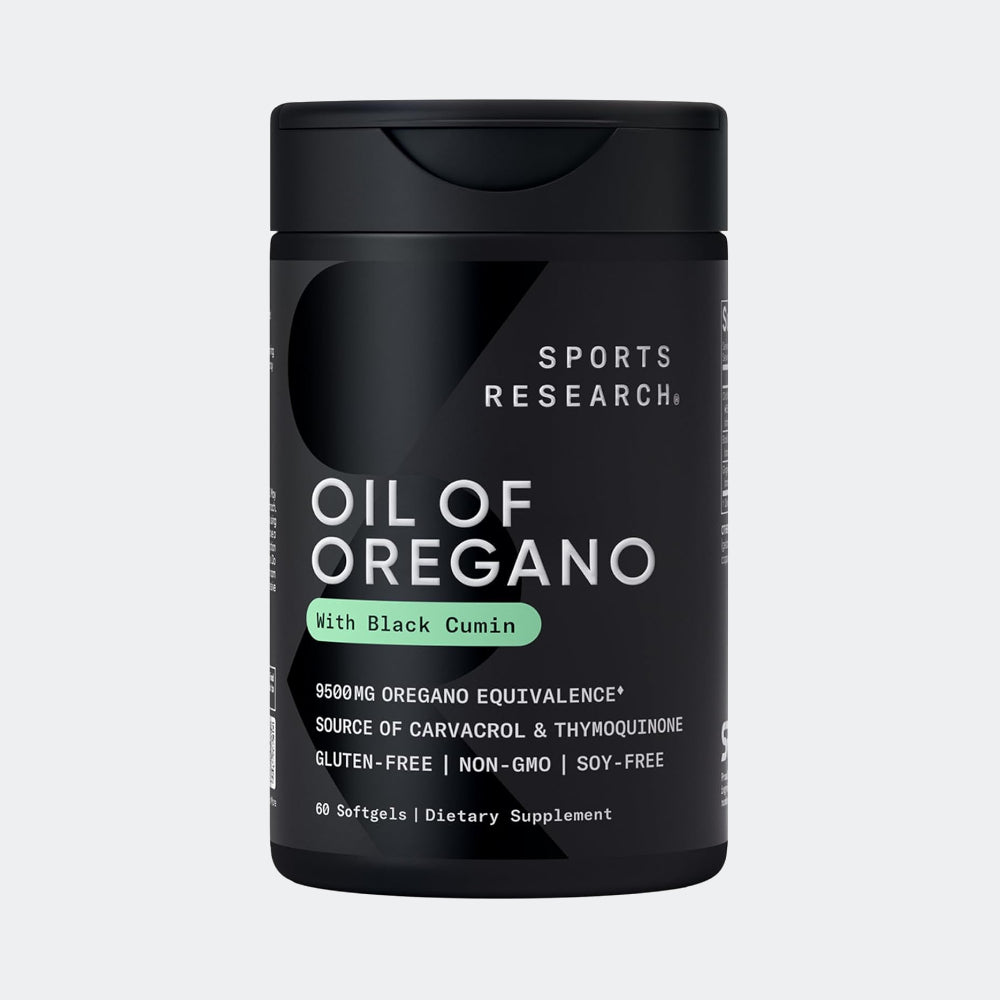 Sports Research Oil of Oregano 9500mg with Black Cumin Seed Oil - 60 Softgels