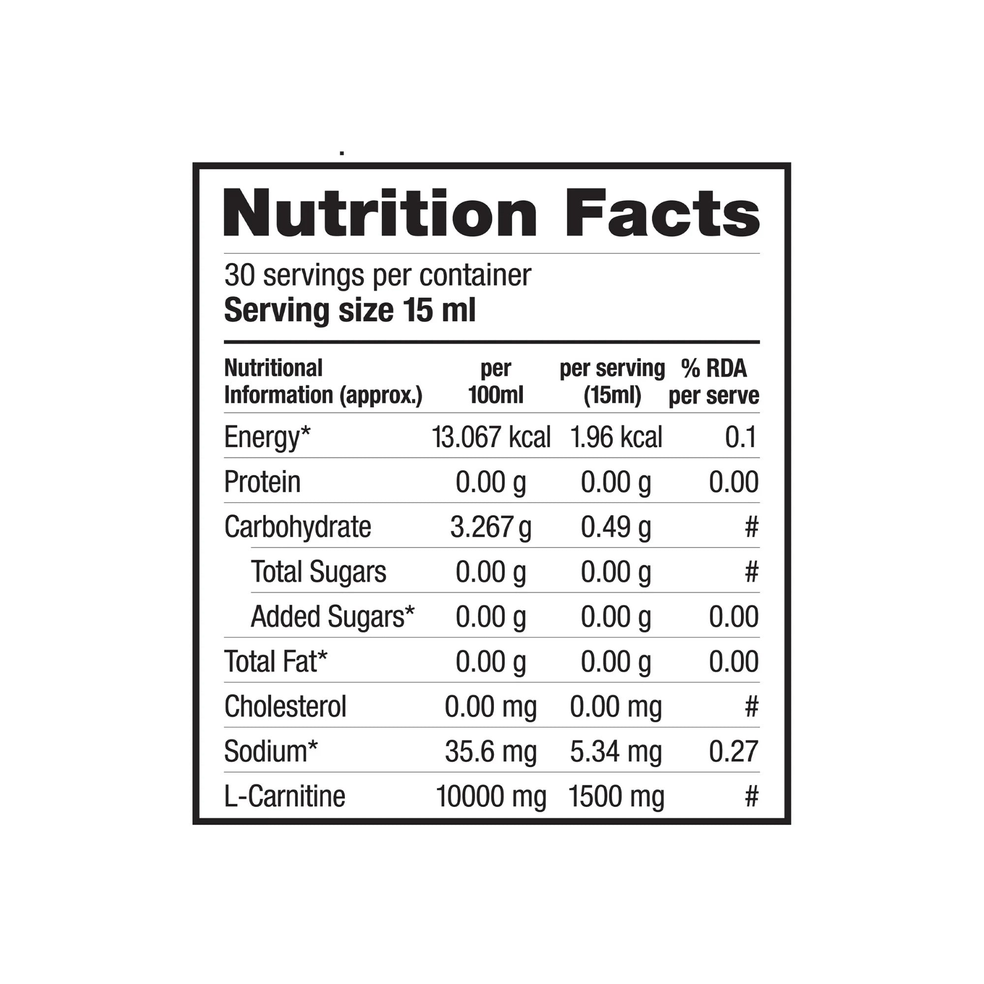 Labrada L-Carnitine 3000 - 450ml, Liquid Amino Acid With 0g Sugar (30 Servings)