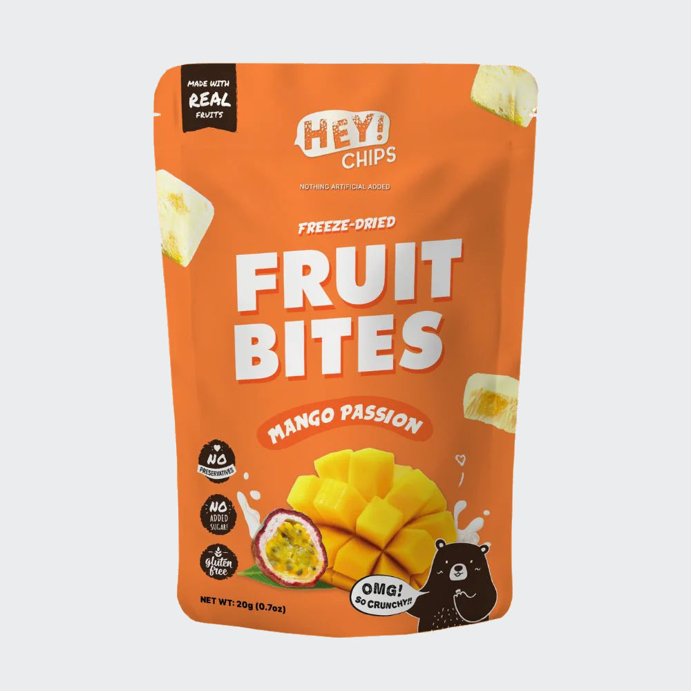 Hey! Chips Freeze-Dried Mango Passion Fruit Bites 20g