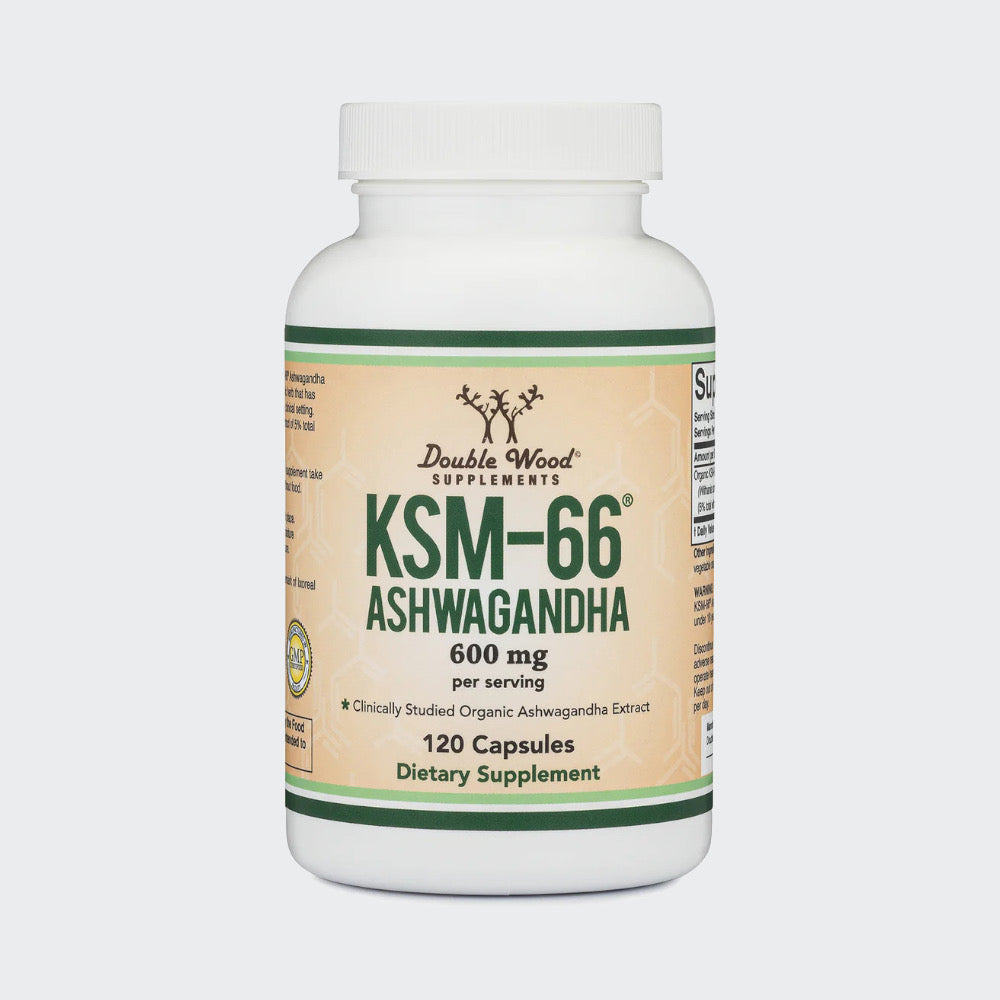 Double Wood Supplements KSM-66 Ashwagandha 600mg - 120 Capsules