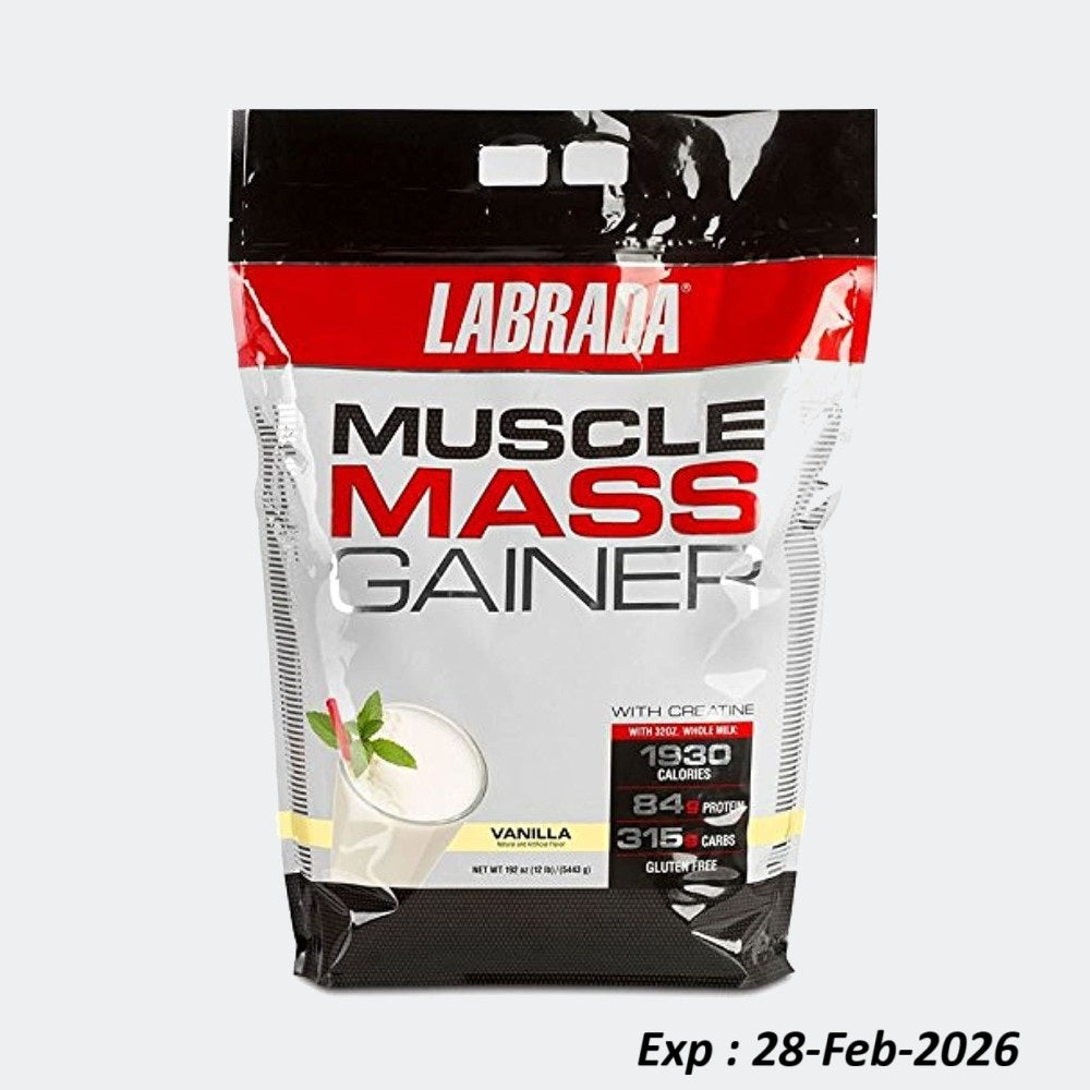 Labrada Muscle Mass Gainer Powder, Weight Gain Post Workout Gluten Free