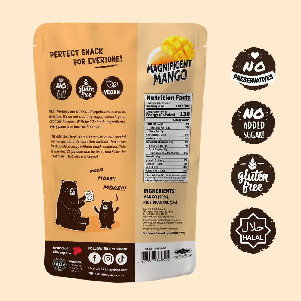Hey! Chips Mango Crisps 30g