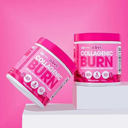 Obvi Collagenic Burn 60 Servings, Collagen Infused Thermogenic Fat Burner