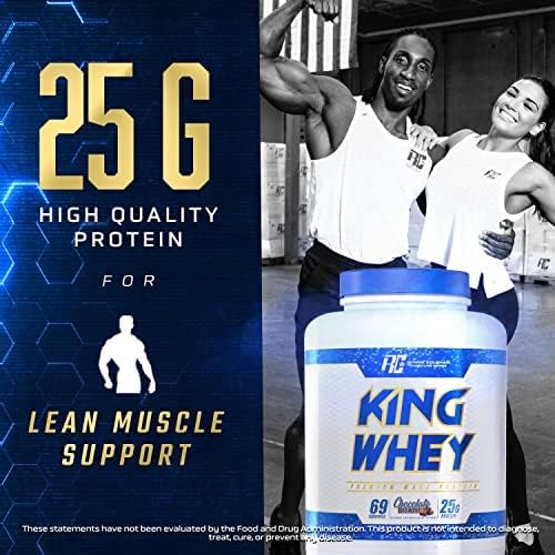 Ronnie Coleman Signature Series Whey Concentrate + Isolate Protein Powder Pre Workout Shake Mix for Lean Muscle Support, 5lbs