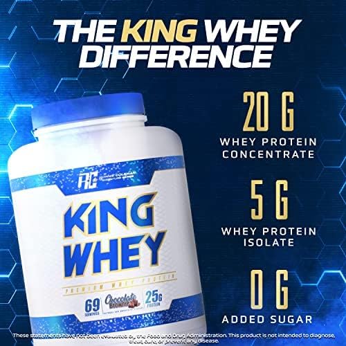 Ronnie Coleman Signature Series Whey Concentrate + Isolate Protein Powder Pre Workout Shake Mix for Lean Muscle Support, 5lbs