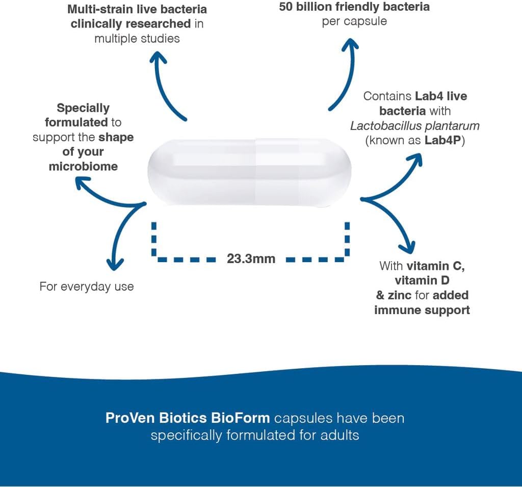 Pro-Ven Biotics Bioform 50 Billion Friendly Bacteria - 30 Capsules