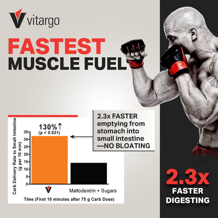 Vitargo Carbohydrate Powder 4lbs, 2x Faster Absorbing, Pre, Intra & Post, Sugar-Free Complex Carb Powder for Recovery