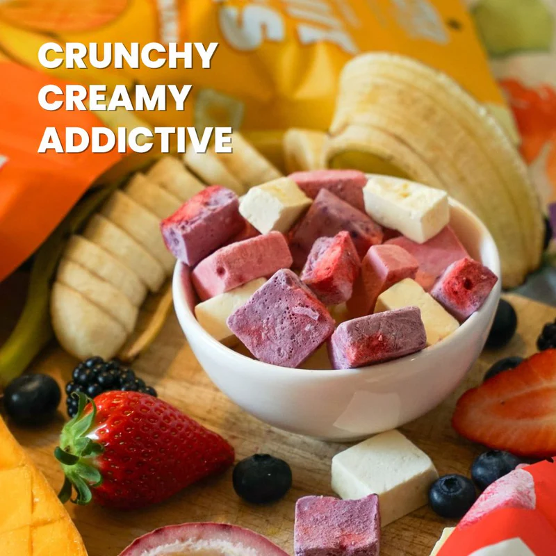 Hey! Chips Freeze-Dried Mango Banana Fruit Bites 20g