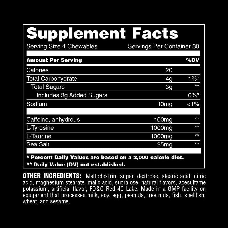 Universal Nutrition Animal Energy Performance Chew Tabs, 120 Chewable Tablets