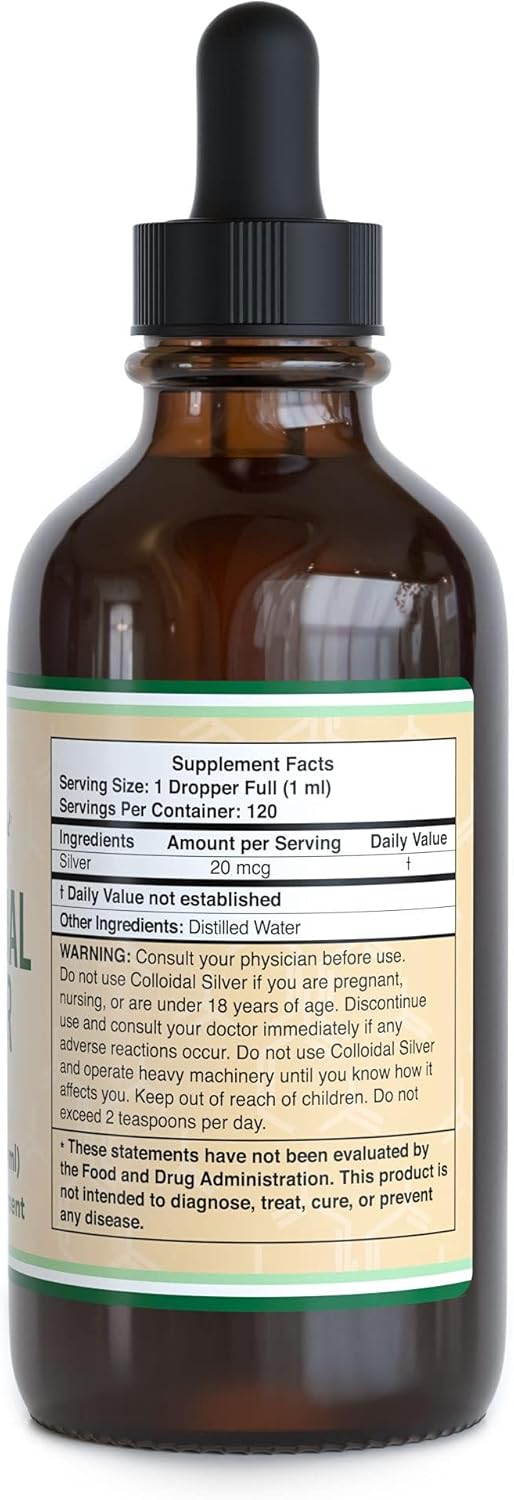 Double Wood Supplements Colloidal Silver Liquid 20 PPM - 4 Fl oz