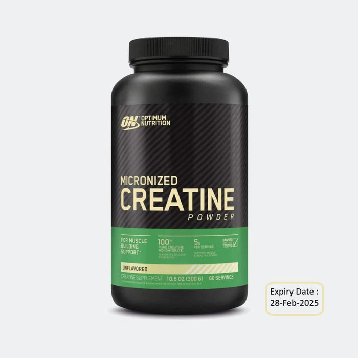 Optimum Nutrition Micronized Creatine Monohydrate Powder 60 Servings, 300g