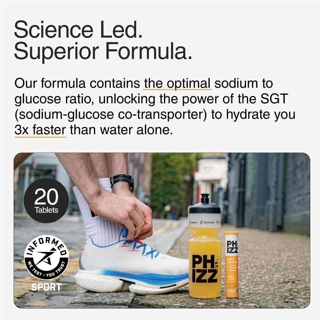 Phizz Electrolytes, Multivitamin & Hydration Tablets, Orange - 20 Tablets