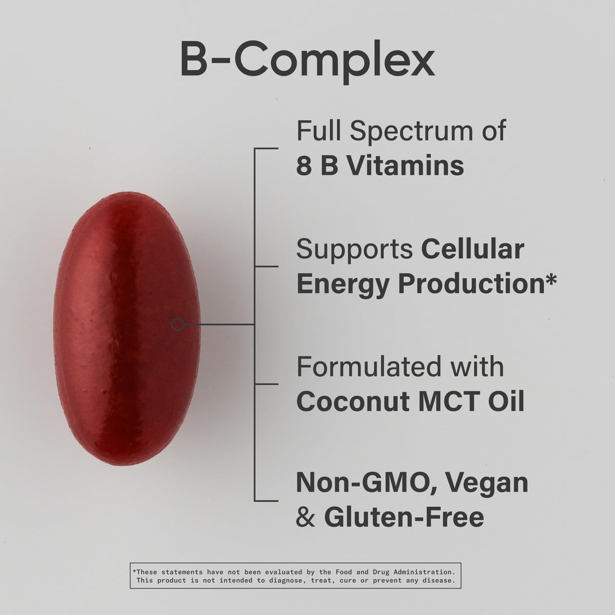 Sports Research Vitamin B-Complex - Full Spectrum of B Vitamins, Plant-Based Vegan-Friendly Formula