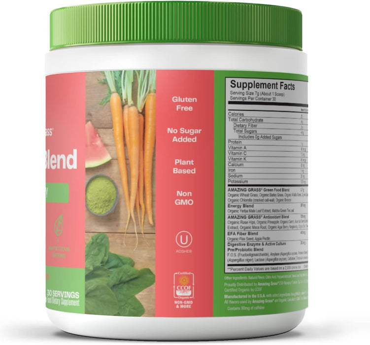 Amazing Grass Green Blend Energy, Watermelon, 210g