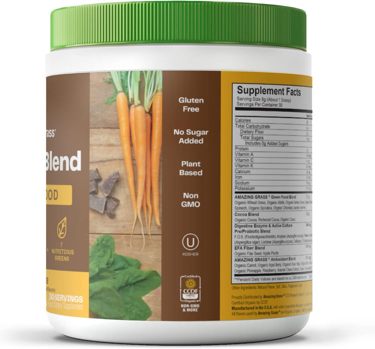 Amazing Grass Green Superfood Powder, Chocolate, 240 g