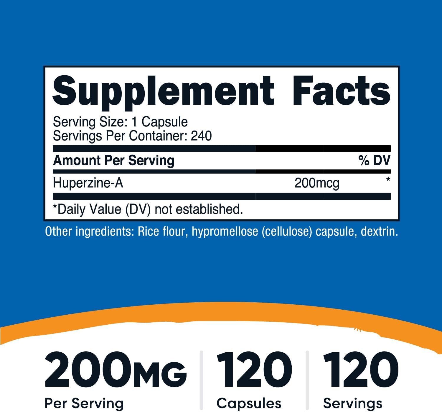Nutricost Huperzine-A 200mcg - 240 Capsules