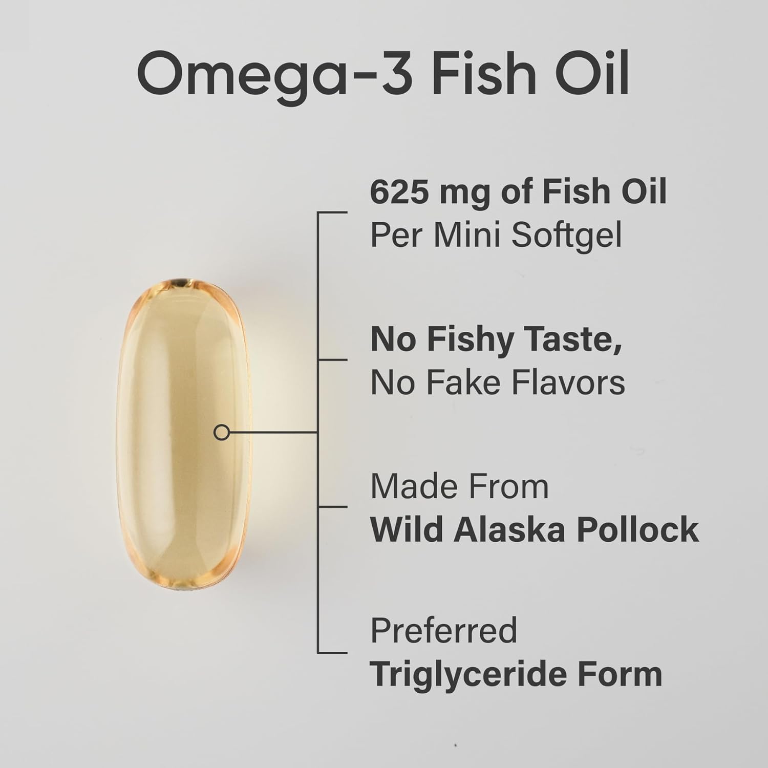 Sports Research Omega-3 Fish Oil, 120 softgels - Easy to Swallow Omega-3 Fatty Acids from Wild Caught Alaska Pollock