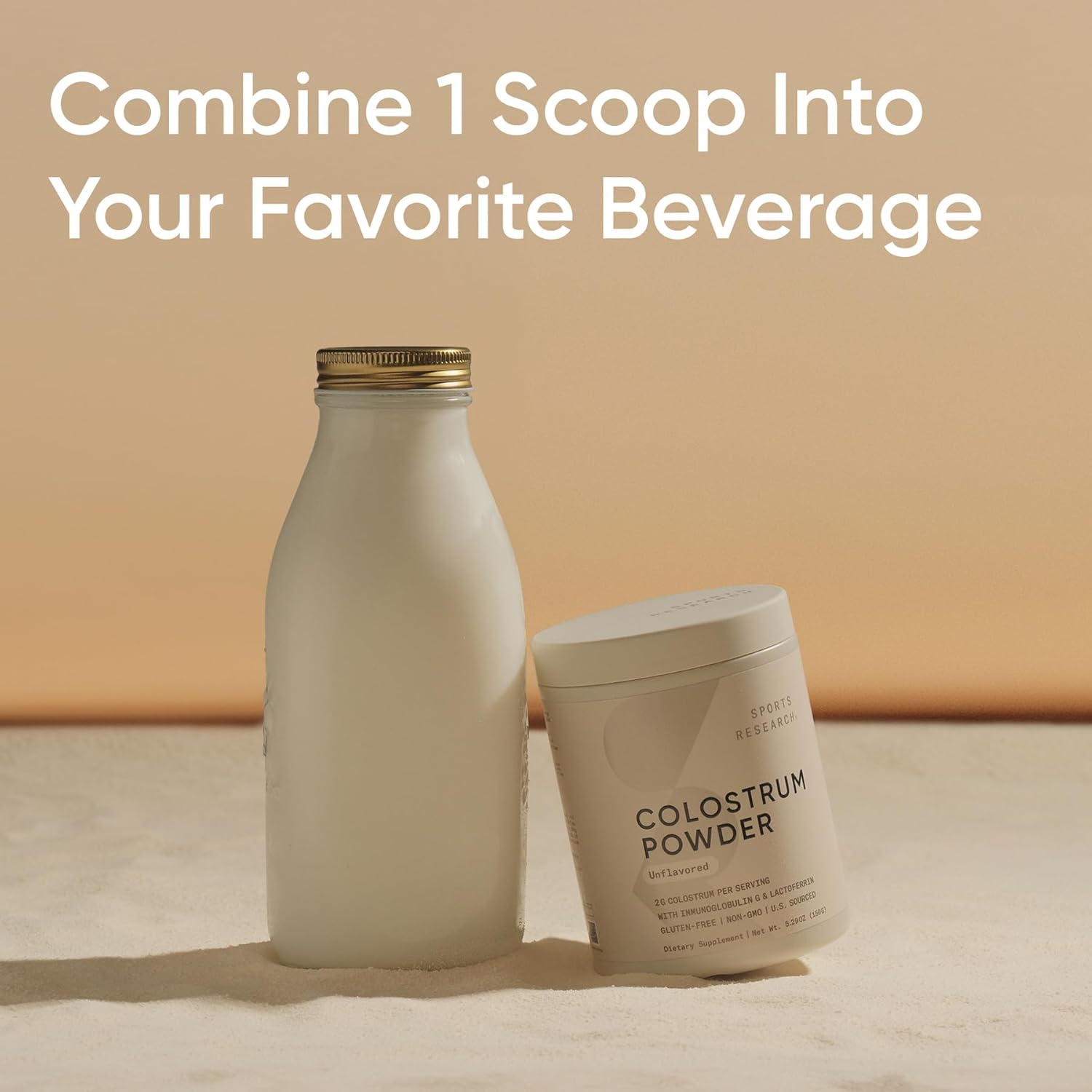 Sports Research Bovine Colostrum Powder 150g, Unflavoured - Immunity Support & Gut Health